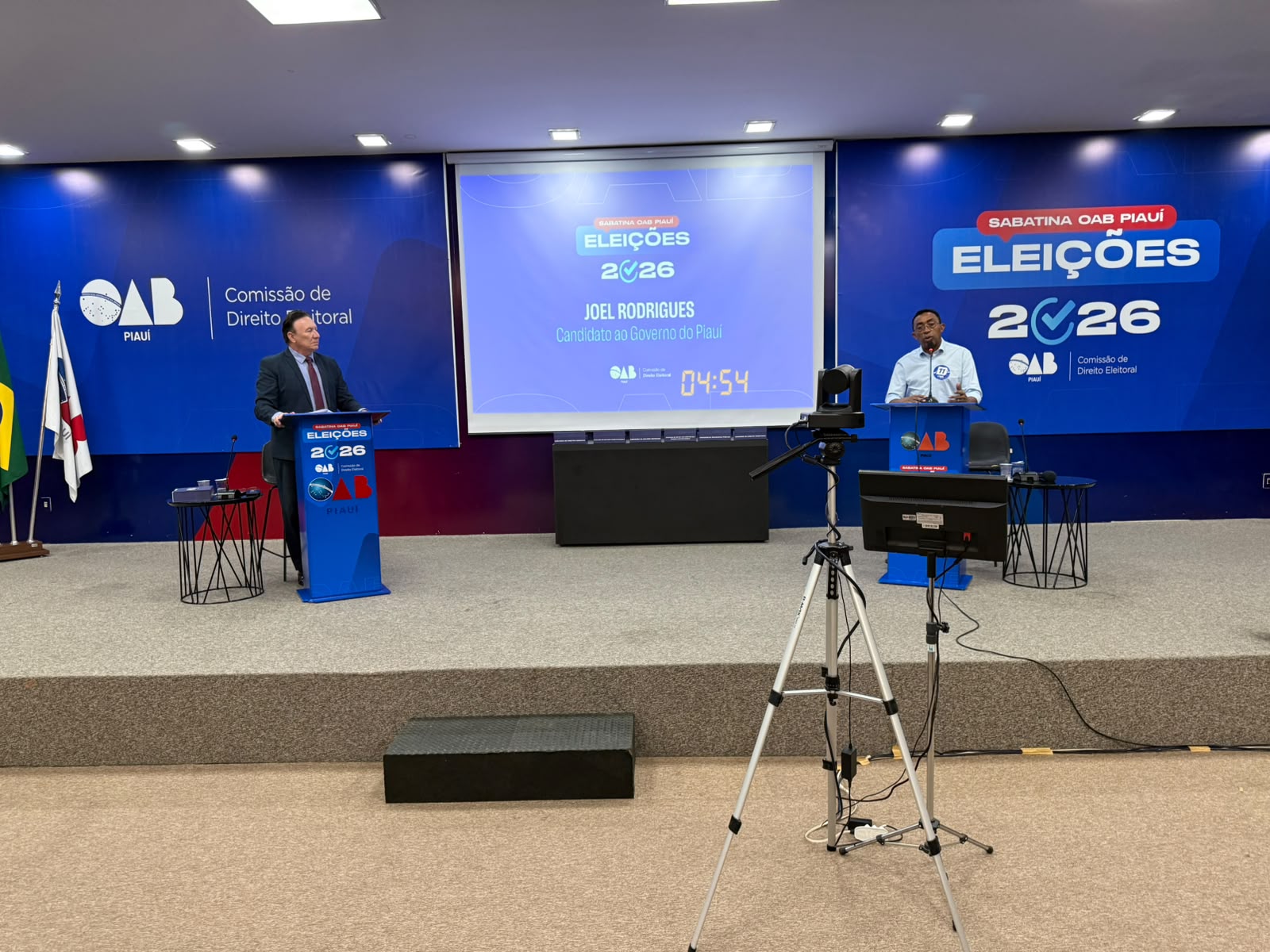 Joel participa de sabatina na OAB-PI e destaca parceria com a advocacia